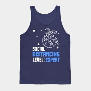 Social Distancing Expert Astronaut Corona Virus Tank Top